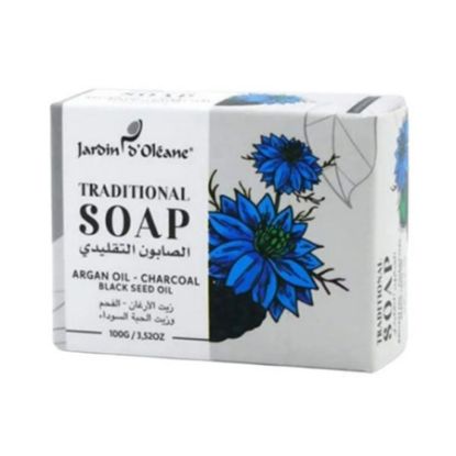 Picture of GARDEN OLEAN TRADITIONAL SOAP ARGAN OIL CHARCOAL AND BLACK