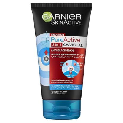 Picture of GARNIER NAT PURE ACTIVE 3 IN 1 CHARCOAL MASK  - 150 ML