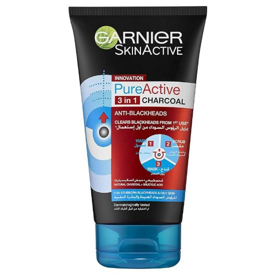 Picture of GARNIER NAT PURE ACTIVE 3 IN 1 CHARCOAL MASK  - 150 ML