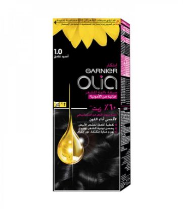Picture of GARNIER OLIA PERMANENT HAIR COLOR 1.0 DEEP BLACK 1152