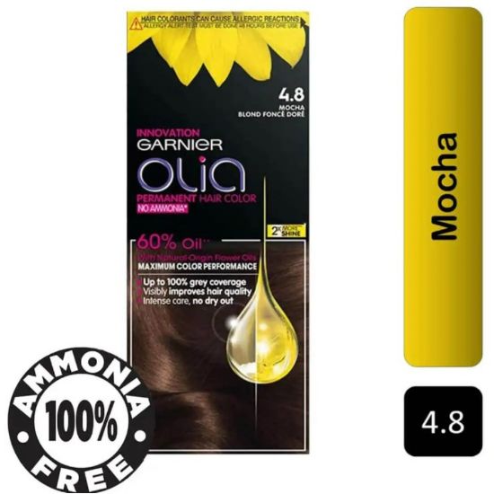 Picture of GARNIER OLIA PERMANENT HAIR COLOR 4.8 MOCHA BLOND 1367