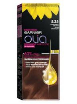 Picture of GARNIER OLIA PERMANENT HAIR COLOR 5.35 CHOCOLATE BROWN 1398