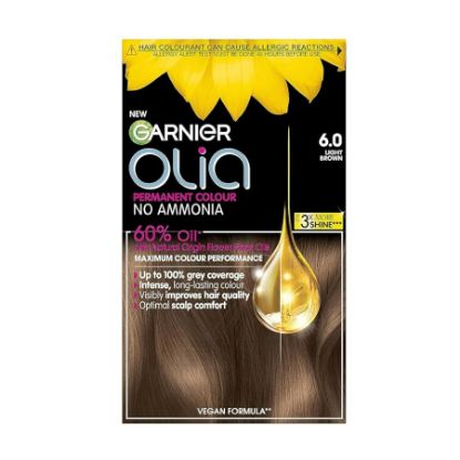 Picture of GARNIER OLIA PERMANENT HAIR COLOR 6.0 LIGHT BROWN 1411