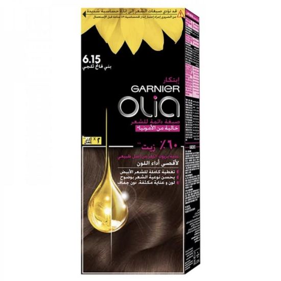 Picture of GARNIER OLIA PERMANENT HAIR COLOR 6.15 FROZEN LIGHT BROWN 28