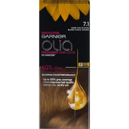 Picture of GARNIER OLIA PERMANENT HAIR COLOR 7.1 DARK ASH BLONDE 1800