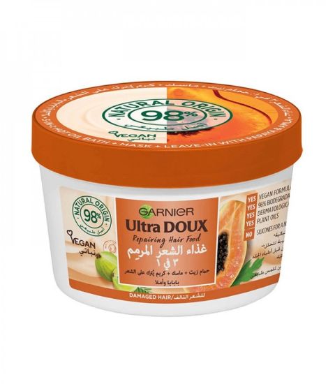 Picture of GARNIER ULTRA DOUX REPAIRING PAPAYA 3-IN-1 HAIR FOOD 390 ML