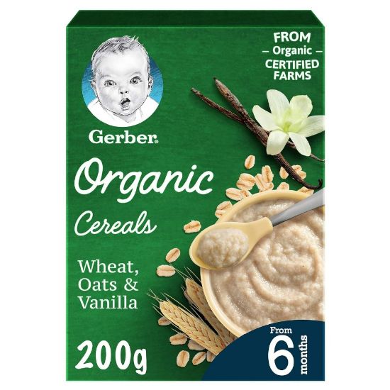 Picture of GERBER ORGANIC WHEAT VANILLA 9X200G