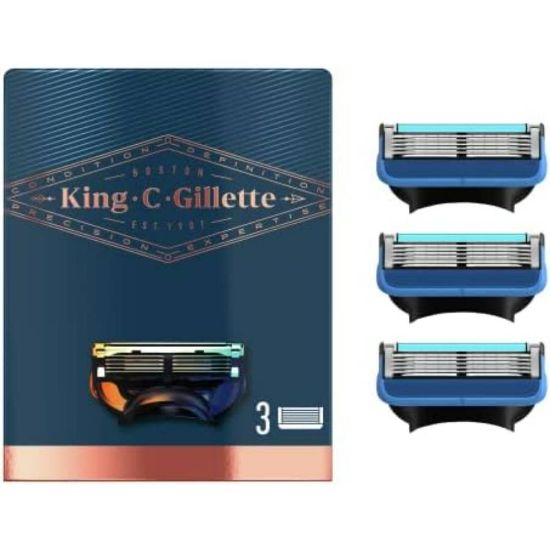 Picture of GILLETTE KING C SHAVE & EDG RAZOR BLADES 3 PCS SP EDIT 5902
