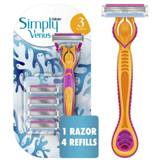 Picture of GILLETTE SIMPLY VENUS RAZOR REFILL 4 CARTRIDGES 1 HANDLE 262