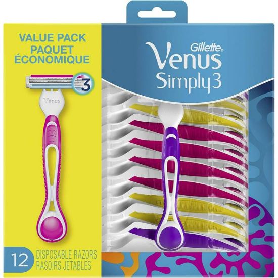 Picture of GILLETTE VENUS SIMPLY3 WOMEN'S DISPOSABLE RAZORS 12+4