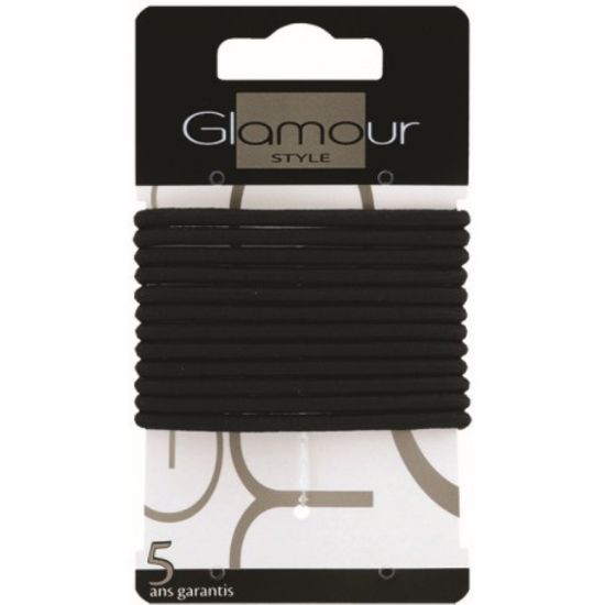 Picture of GLAMOUR  ELASTIC BLACK 12 PCS