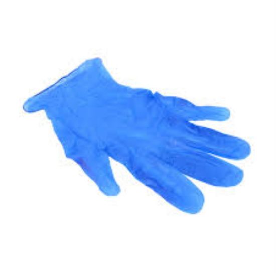 صورة قفاز ازرق حجم كبير 100 حبة