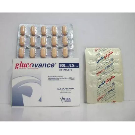Picture of GLUCOVANCE 500 MG/2.5 MG 30 TAB