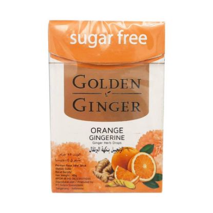 صورة جولدن جينجر أقراص الزنجبيل بنكهة البرتقال 45 جرام  - GOLDEN