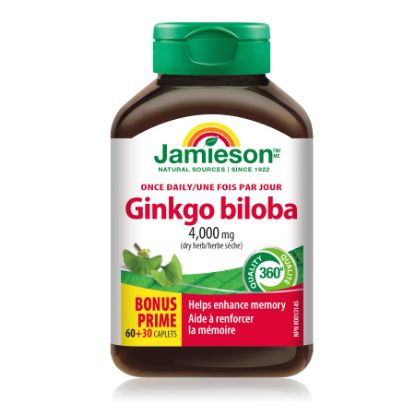 Picture of GT GINKGO BILOBA 80 MG 90 CAPLETS
