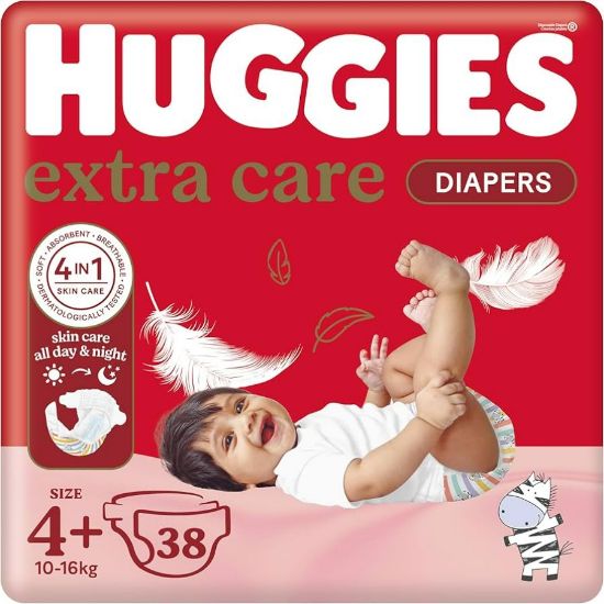 Picture of HUGGIES EXTRA CARE 4+ VALUE PACK 2 X 38 - 40118