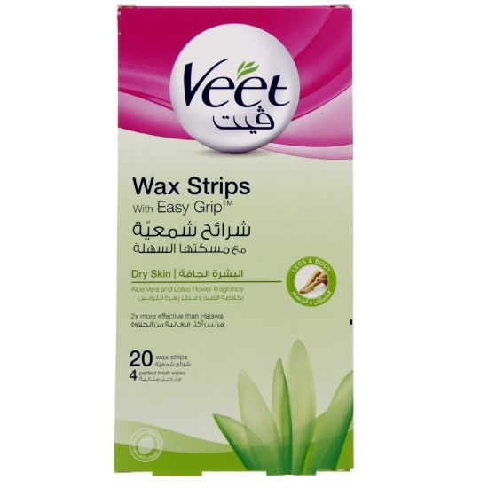 Picture of IMMAC VEET WAX STRIPS DRY ALOE VERA LOTUS 20 PCS X 12 - 2070