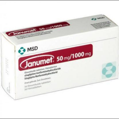 Picture of JANUMET 50 MG/ 1000 MG 56 TAB