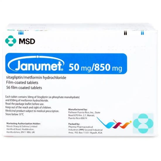 Picture of JANUMET 50 MG/ 850 MG 56 TAB