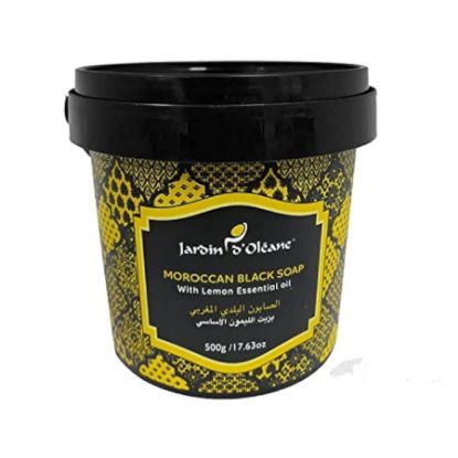 Picture of JARDIN D OLEANE MOROCCAN BLACK SOAP LEMON OIL 500 G