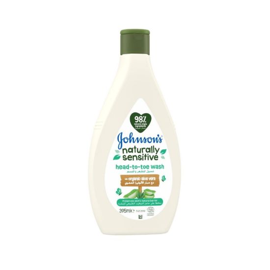 صورة جونسون بيبي غسول طبيعي عضوي للأطفال 395 مل