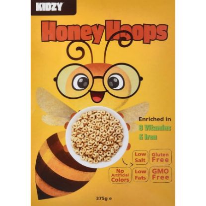 Picture of KIDZY  CORNFLAKES HONEY HOOPS  8 X 375 GR