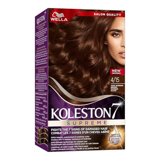 Picture of KOLESTON HAIR COLOR KIT 4/15 COOL EVENING BROWN 21720