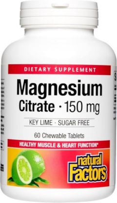 Picture of MAGNESIUM CITRATE 150MG  60 CHEWABLE TABLETS