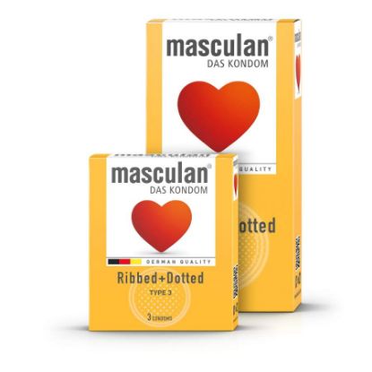 صورة MasculanRibbedDottedCondom3Pcs000073