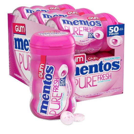 Picture of MENTOS CHEWING GUM PURE FRESH BUBBLE FRESH 50 PCS