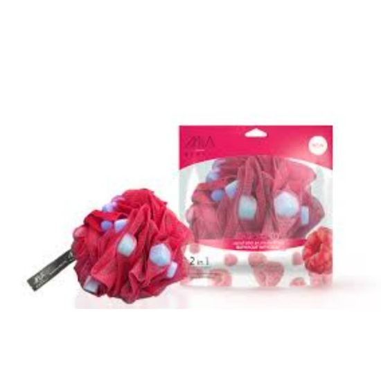 Picture of MIA BATH POUF WITH SOAP RASPBERRY121 GM