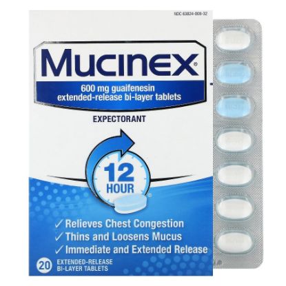 Picture of MUCINEX 600 MG EXPECTORANT 20 TAB