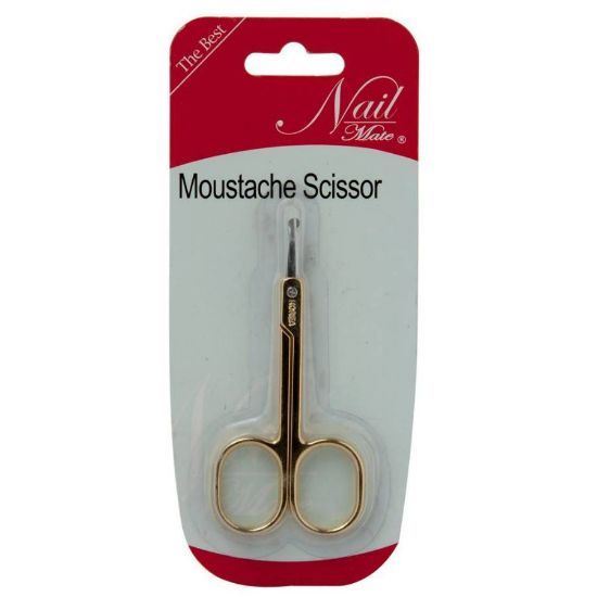 Picture of NAIL MATE MOUSTACHE SCISSOR GOLD 10212