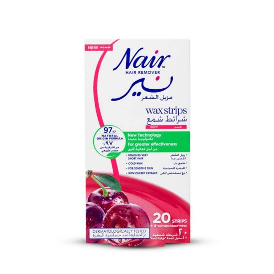Picture of NAIR HAIR REMOVAL BODY WAX STRIPS CHERRY 20PCS 5905