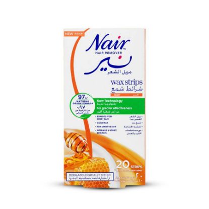 Picture of NAIR HAIR REMOVAL BODY WAX STRIPS HONEY 20PCS 5912