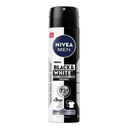 Picture of NIVEA DEO SPRAY MEN INVISIBLE BLACK&WHITE FRESH 150 ML 1522