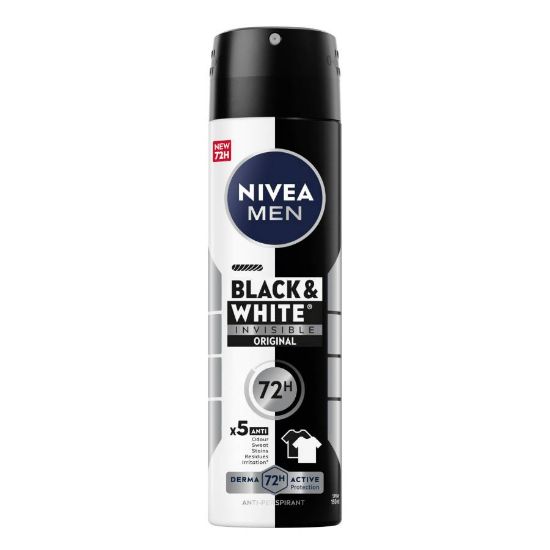 Picture of NIVEA DEO SPRAY MEN INVISIBLE BLACK&WHITE FRESH 150 ML 1522