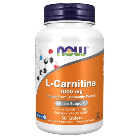 Picture of NOW FOODS L-CARNITINE TARTRATE 1000 MG 50 TABLETS