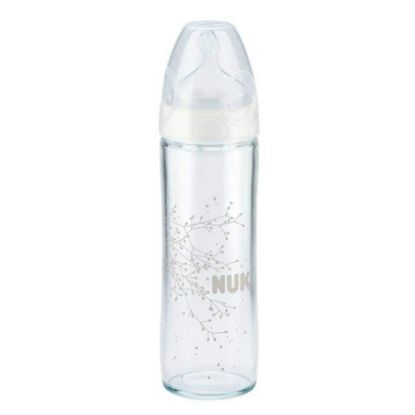 Picture of NUK GLASS BOTTLE NO 1 SILICONE TEAT 230 ML 10745008-10745049