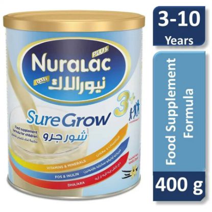 Picture of NURALAC PLUS SURE GROW 3+ VANILLA FLAVOR 400G X 12 -3204