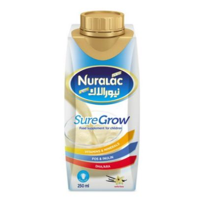 Picture of NURALAC PLUS SURE GROW VANILLA FLAVOR 250 ML X 24 - 4677