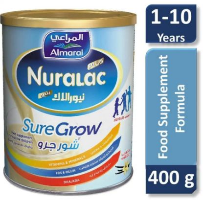 Picture of NURALAC PLUS SURE GROW VANILLA FLAVOR 400G X 12 PCS 1133