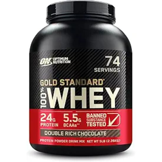 Picture of ON WHEY GOLD STANDARD DOUBLE RICH CHOCOLATE 5 LBS