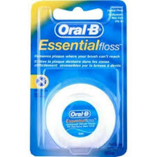 Picture of ORAL B DENTAL FLOSS ESSENTIAL UNWAXED 50 ML 34060-5012