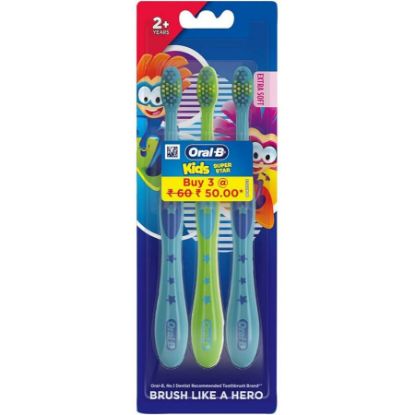 Picture of ORAL-B EXTRA SOFT TOOTHBRUSH FOR CHILDREN 3 PIECES