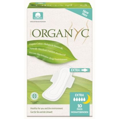 Picture of ORGANYC COTTON SANITARY PADS EXTRA OVERNIGHT 10 PCS