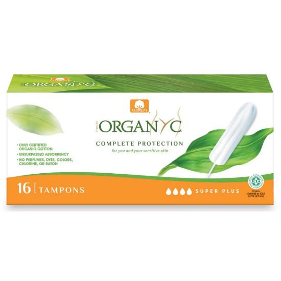 Picture of ORGANYC TAMPONS WITHOUT APPLICATOR SUPER PLUS FLOW 16 PCS