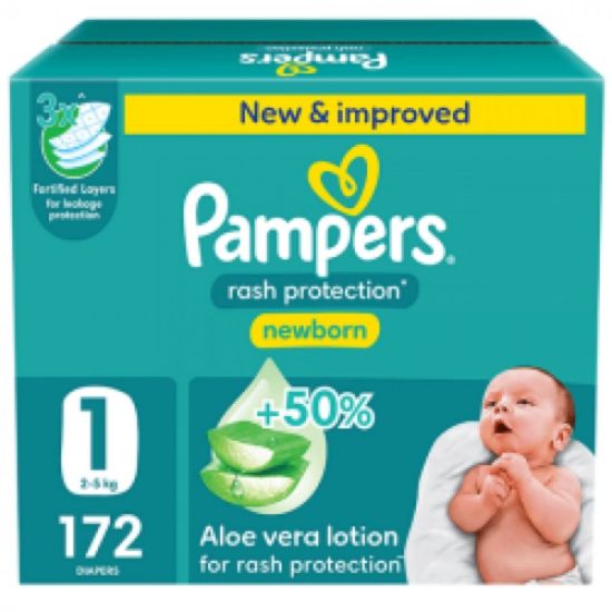 Picture of PAMPERS MEGA NEW BABY - DRY 1 - 2-5 KG 1 X 172 BOX 11501434#