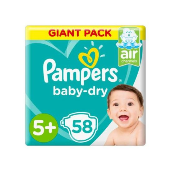 Picture of PAMPERS MEGA NEW BABY - DRY 5+ 13-20 KG 2 X 58 PCS 11501443