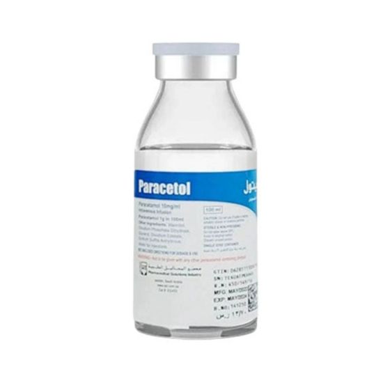 Picture of PARACETOL 10MG INTRAVENOUS INFUSION 100ML